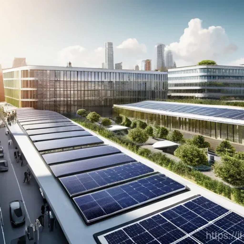 환경관리사와 청정에너지 트렌드 - **Prompt 1: "A bustling, sunlit Italian Green Tech Hub where diverse professionals collaborate on ci...