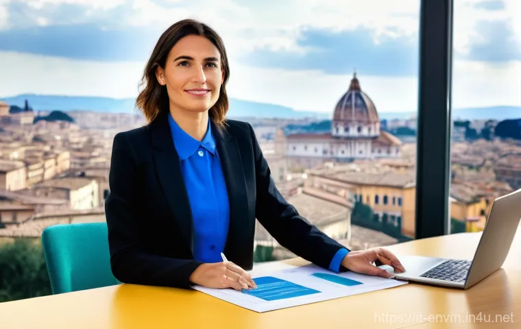 환경관리사 필수 과목 분석 - **Prompt:** A dynamic and intelligent Italian Environmental Manager, a woman in her late 30s with a ...