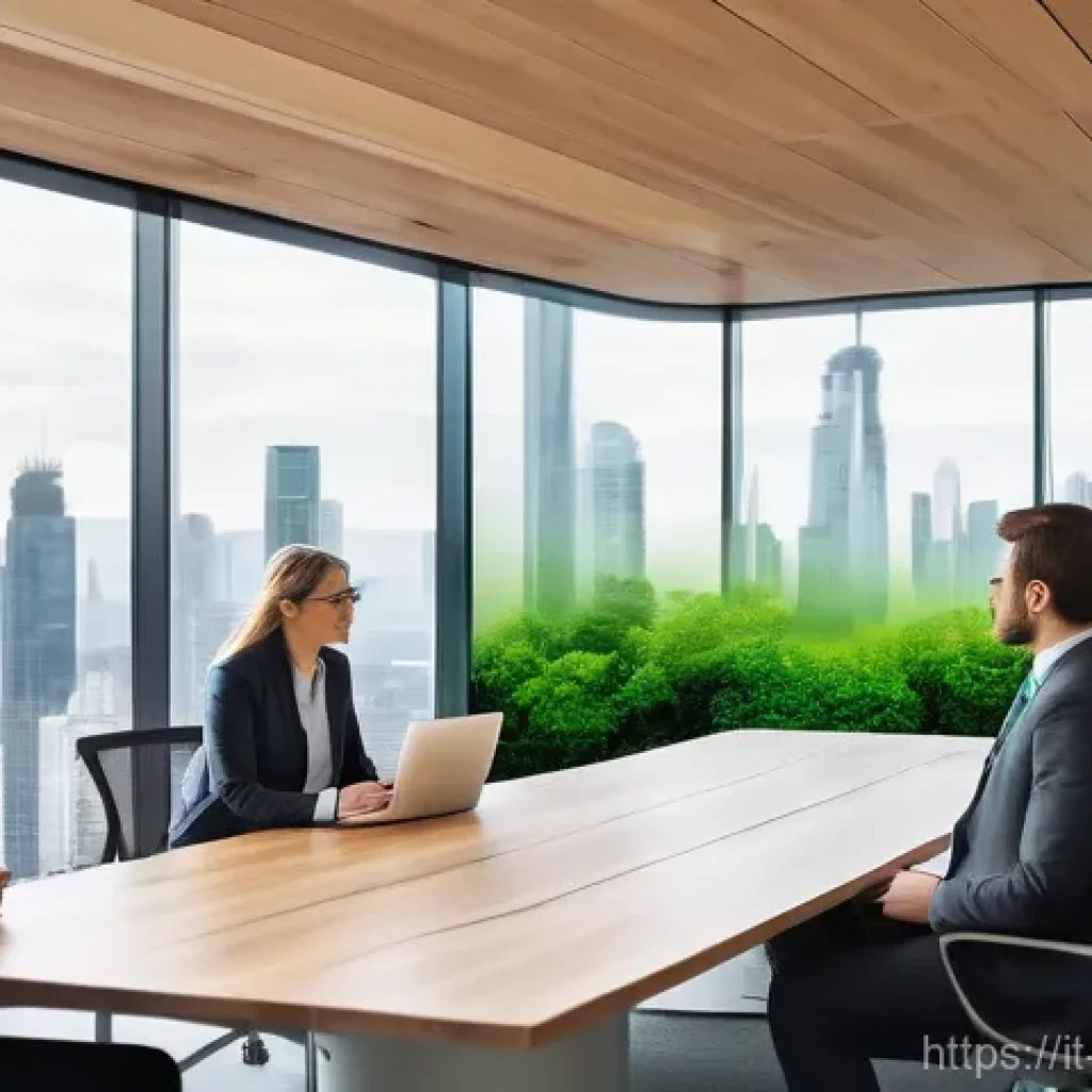 환경관리사 업무의 보람과 도전 - **Prompt:** A diverse group of business professionals, including men and women of various ages, are ...