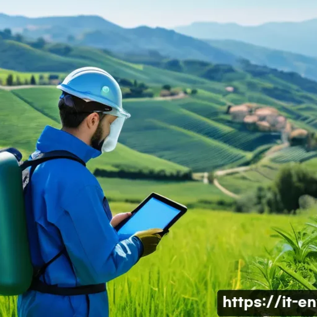 환경관리사와 환경평가 리포트 작성법 - A detailed scene of an environmental scientist wearing professional field gear and protective clothi...