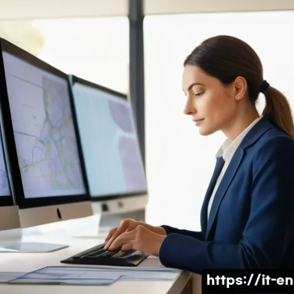 환경관리사 시험 후 합격 후 계획 세우기 - A professional environmental consultant in a modern Italian office, wearing smart business attire wi...