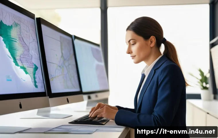 환경관리사 시험 후 합격 후 계획 세우기 - A professional environmental consultant in a modern Italian office, wearing smart business attire wi...