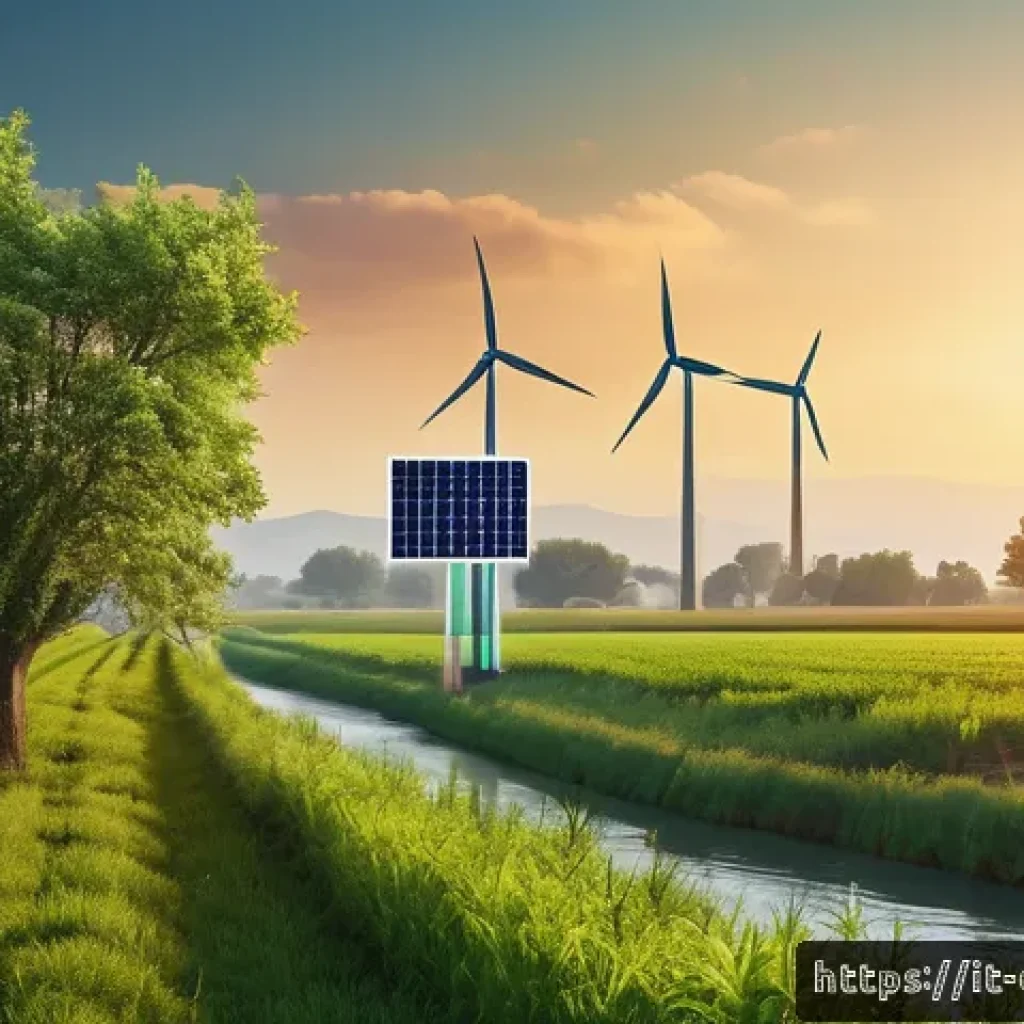 환경관리사 업무로 겪는 환경문제 해결법 - A futuristic Italian countryside landscape at sunrise, featuring advanced IoT environmental sensors ...