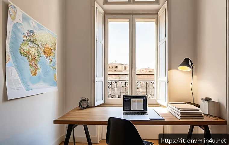 환경관리사 시험에서 시간 분배 방법 - A modern study room in a bright, tidy apartment in Rome, Italy, featuring a young Italian student at...