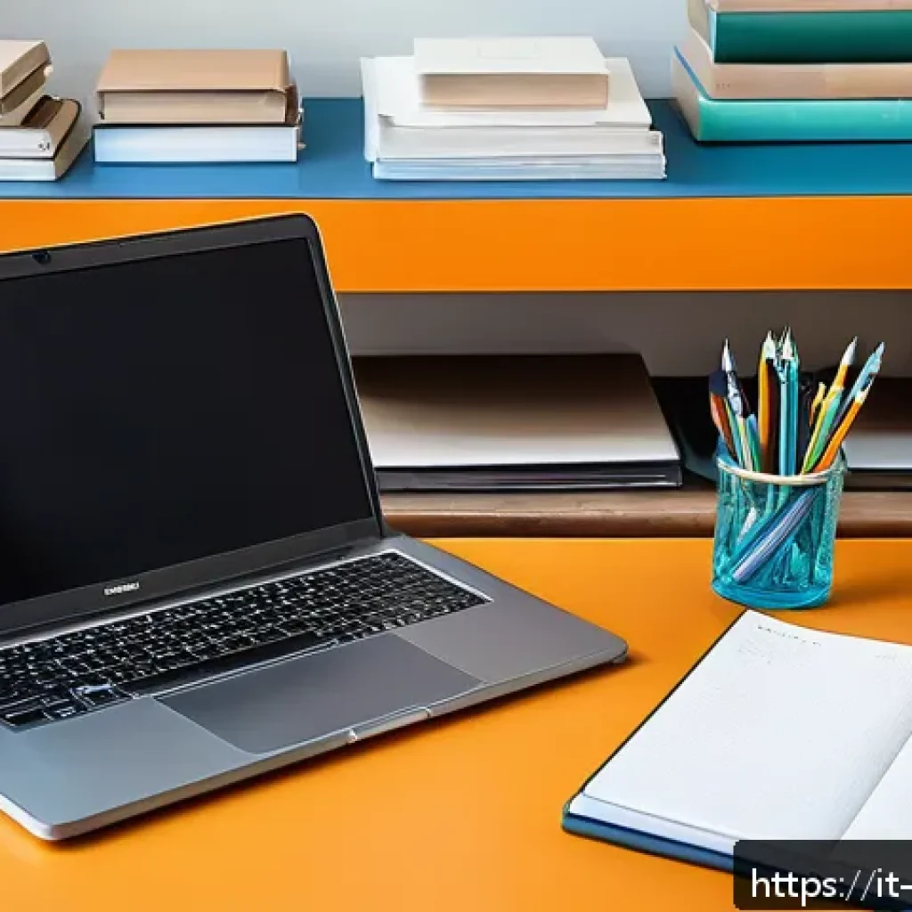 환경관리사 시험을 위한 필수 체크리스트 - A well-organized modern study room in an Italian home, featuring a large wooden desk with neatly arr...