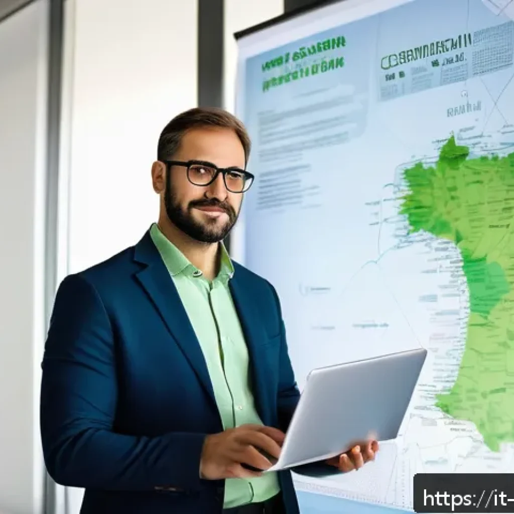 환경관리사 자격증 실효성 평가 - A professional Italian environmental consultant in a modern office setting, reviewing detailed envir...